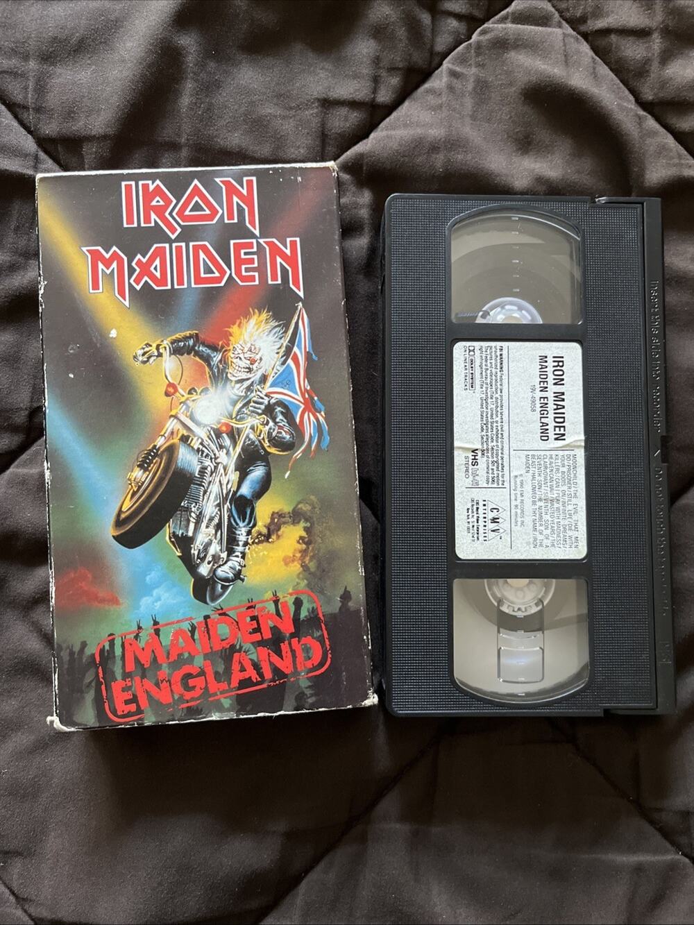 Vintage Iron Maiden Maiden England VHS Heavy Metal Concert Tape 1990